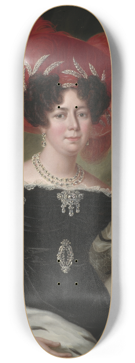 Fredric Westin - Desideria, 1781-1860, Queen of Sweden and Norway 8.25 inch art skate deck