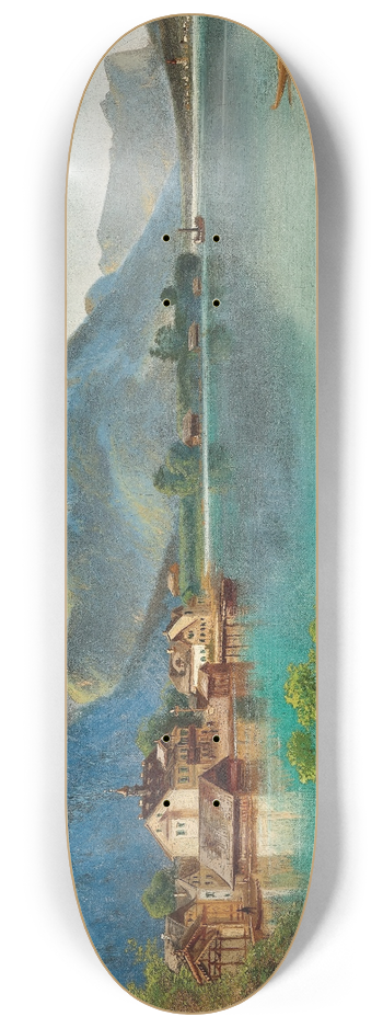 Ferdinand Lepie - Blick auf Weissenbach am Attersee 8.25 inch art skate deck