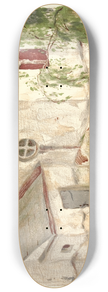 Ferdynand Ruszczyc - Church in Lithuania 8.25 inch art skate deck