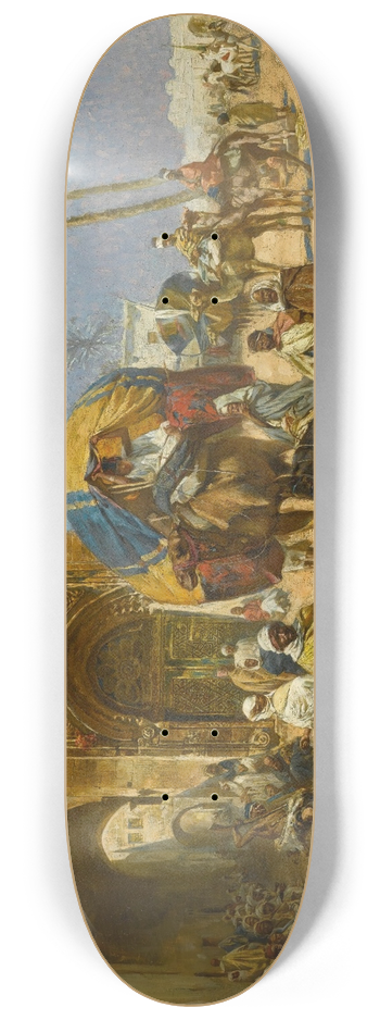 Ferencz Eisenhut - A Caravan Outside Of A Mosque 8.25 inch art skate deck