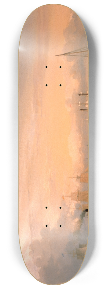 Fitz Henry Lane - Boston Harbor 8.25 inch art skate deck