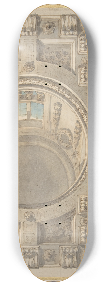 Flaminio Innocenzo Minozzi - Architectural Design for a Ceiling with a Dome 8.25 inch art skate deck
