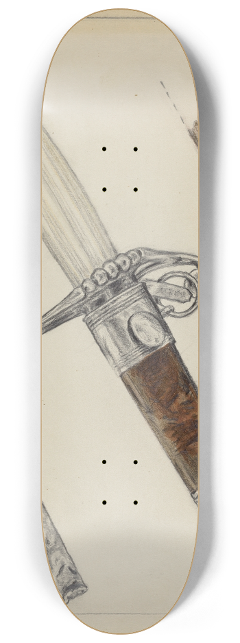 Fletcher Hanks - Sword 8.25 inch art skate deck