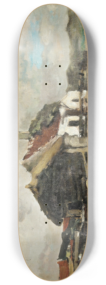 Flicien Rops - The Abandoned House 8.25 inch art skate deck