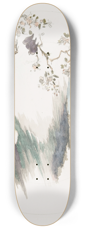 Flix Bracquemond - La nuit. 8.25 inch art skate deck
