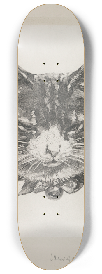 Flix Bracquemond - Tte de chat. 8.25 inch art skate deck