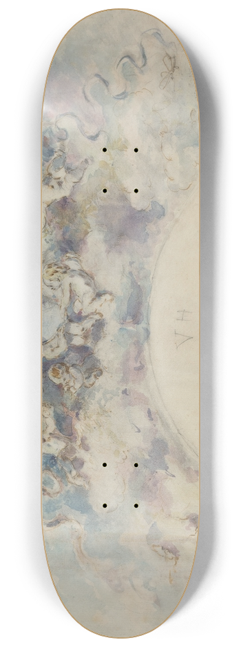 Flix Hilaire Buhot - Drawing for a Fan 8.25 inch art skate deck