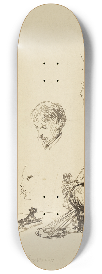 Flix-Joseph Barrias - Feuille dtudes 8.25 inch art skate deck