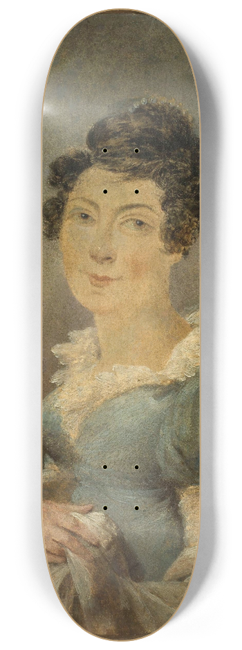 Aleksander Ludwik Molinari - Portrait of Antoni Erazm Makarowiczs wife 8.25 inch art skate deck