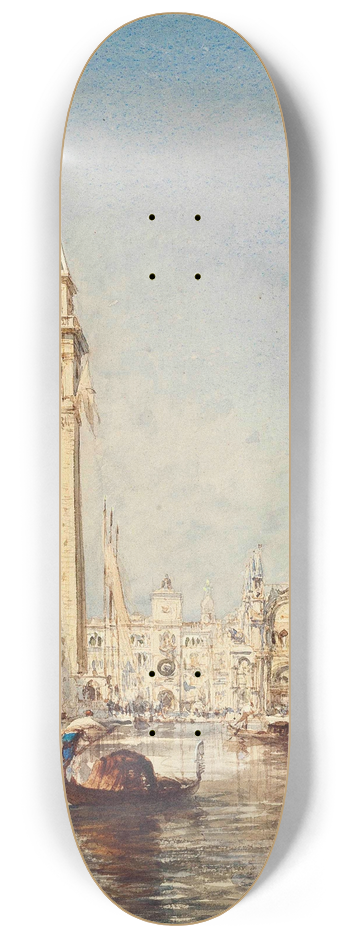 Flix Ziem - Le Mle et la Piazetta, inondation 8.25 inch art skate deck