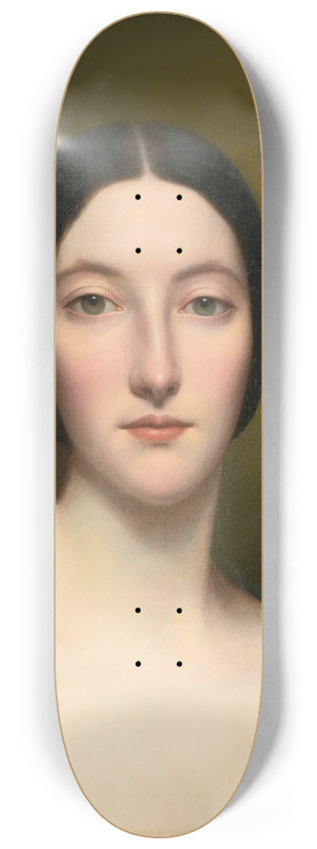 French School - Portrait Of A Lady 8.25 inch art skate deck