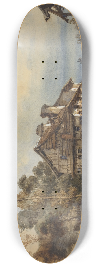 French School - Rustic Landscape 8.25 inch art skate deck