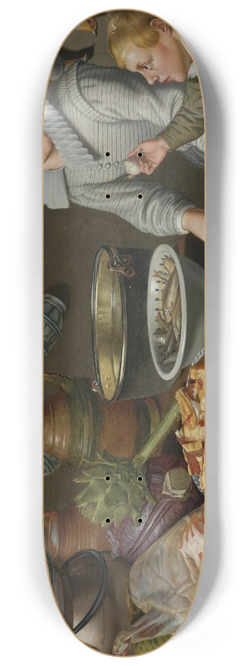 Floris van Schooten - Kitchen Scene 8.25 inch art skate deck