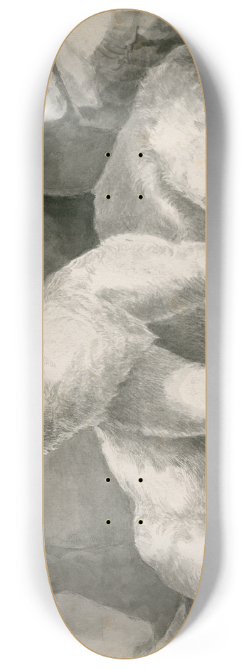 Floris Verster - Two polar bears 8.25 inch art skate deck