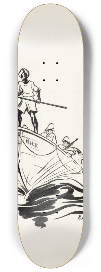 F. Ockerse - Drie mannen op een boot 8.25 inch art skate deck