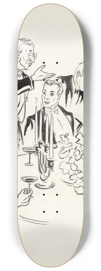 F. Ockerse - Man geeft een speech bij een diner 8.25 inch art skate deck