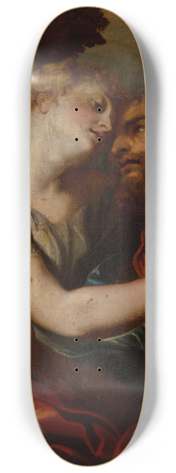 Follower of Anthony van Dyck - Venus disarming Mars 8.25 inch art skate deck