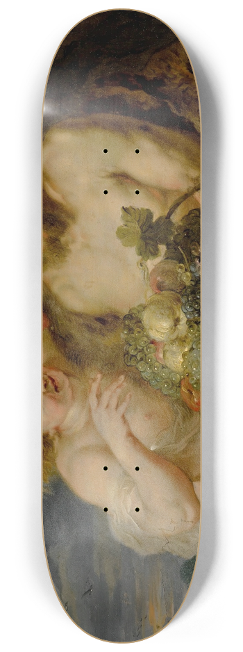 Follower of Peter Paul Rubens - SatyrAnd Bacchante 8.25 inch art skate deck