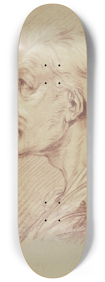 Francesco Giuseppe Casanova - Brustbild eines Mannes mit Schnurrbart im Profil nach links 8.25 inch art skate deck