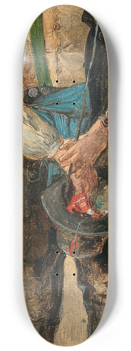 Friedrich August Matthias Gauermann - The Young Coachman 8.25 inch art skate deck