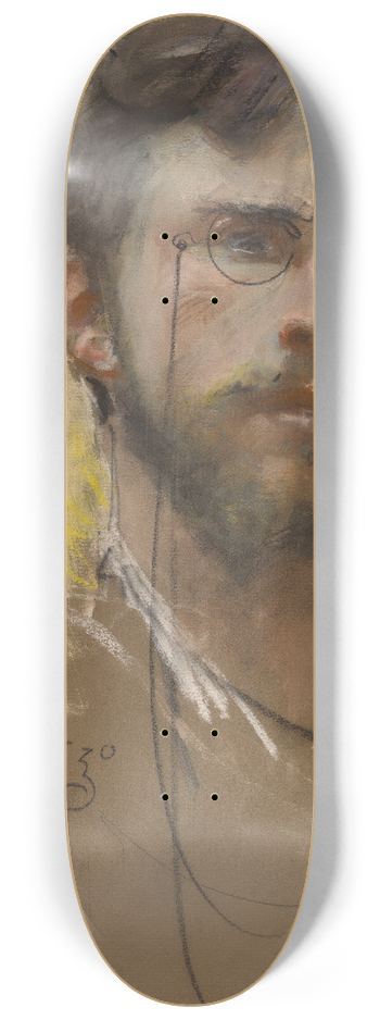 Francesco Paolo Michetti - Self-Portrait 8.25 inch art skate deck