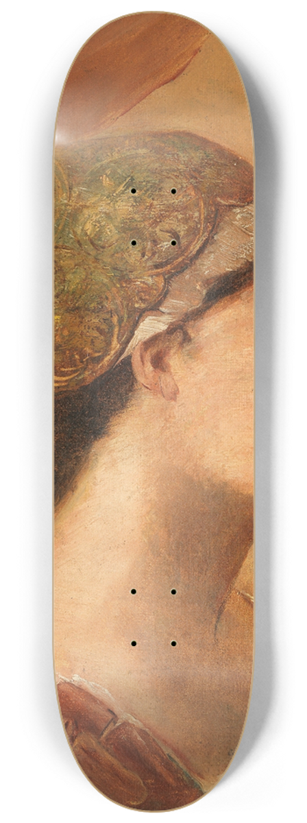 Friedrich August von Kaulbach - Womans Head in Profile 8.25 inch art skate deck