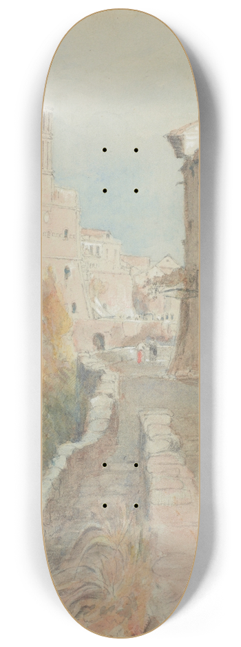 Frances Hodgkins - Spanish street scene 8.25 inch art skate deck