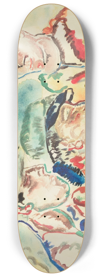 Frances Hodgkins - Three fisher boys 8.25 inch art skate deck