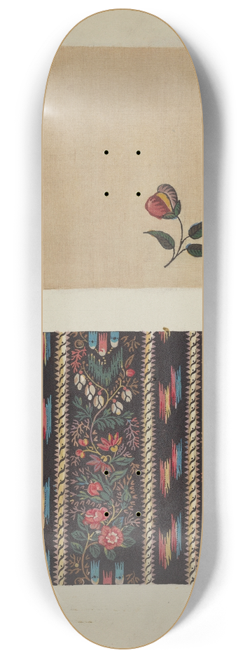 Frances Lichten - Materials from Patchwork Bedspread 8.25 inch art skate deck