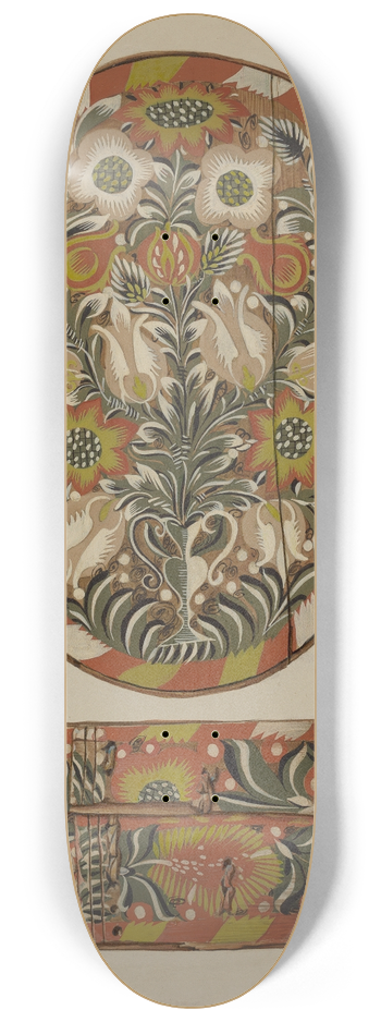 Frances Lichten - Pa. German Bride or Cap Box 8.25 inch art skate deck