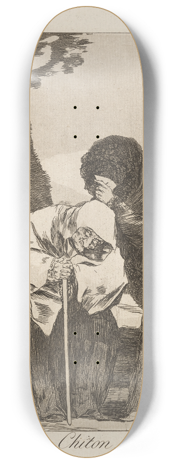 Francisco de Goya - Chiton. (Hush.) 8.25 inch art skate deck