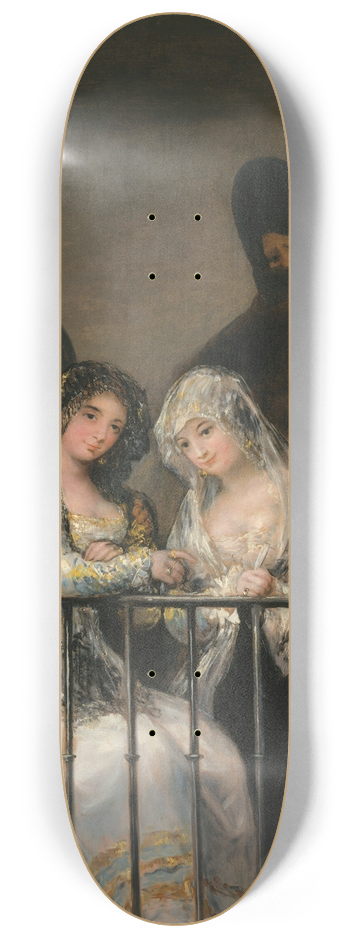 Francisco de Goya - Majas on a Balcony 8.25 inch art skate deck