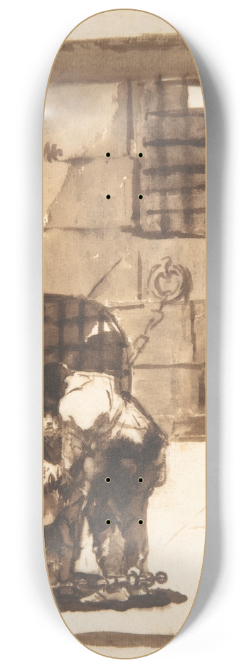 Francisco de Goya - Two prisoners in irons 8.25 inch art skate deck