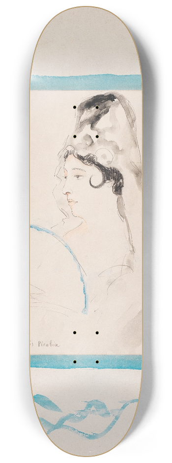 Francis Picabia - Sans titre (Espagnole) 8.25 inch art skate deck