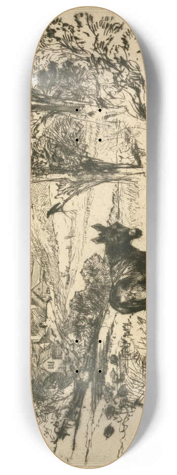 Francis Seymour Haden - Challow Farm 8.25 inch art skate deck