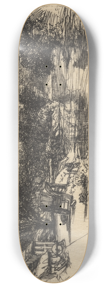 Francis Seymour Haden - Newcastle Emlyn 8.25 inch art skate deck