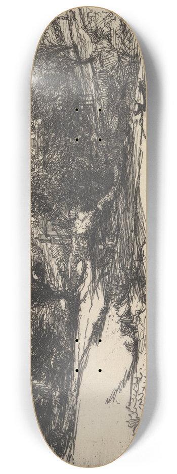Francis Seymour Haden - Newcastle in Emlyn 8.25 inch art skate deck