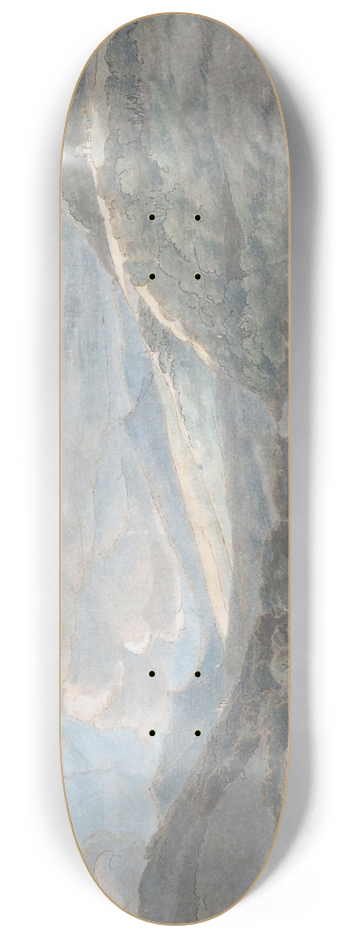 Francis Towne - View of Lake Como 8.25 inch art skate deck