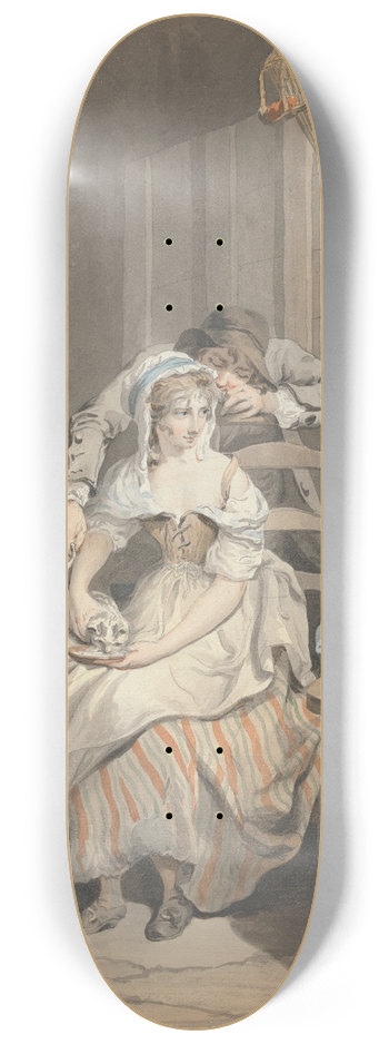 Francis Wheatley - The Rustic Lover 8.25 inch art skate deck