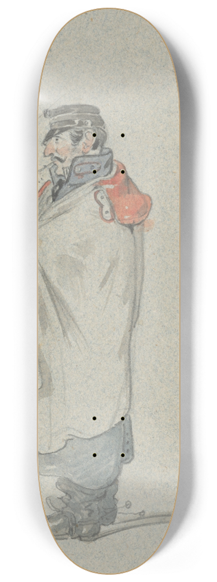 Friedrich Carl von Scheidlin - Soldier in a Cape 8.25 inch art skate deck