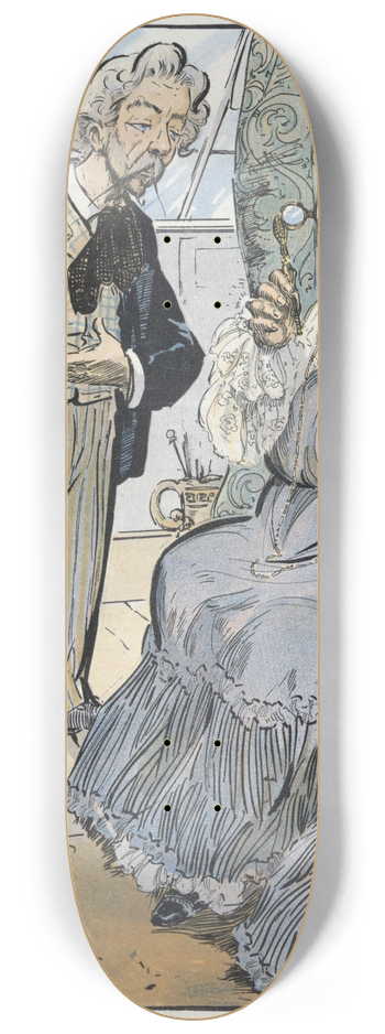 Frank Arthur Nankivell - Overworked 8.25 inch art skate deck