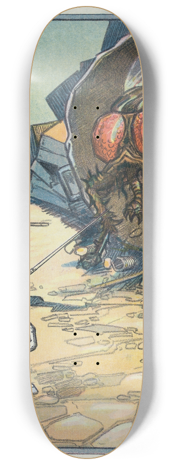 Frank Arthur Nankivell - Saint Sam and the dragon 8.25 inch art skate deck