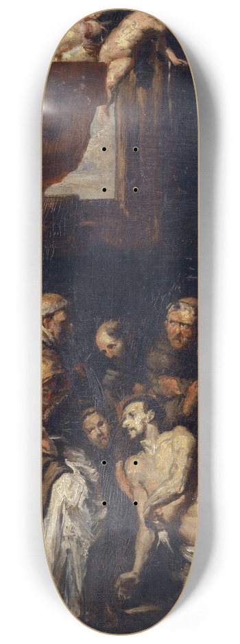 Frank Buchser - Last Communion of Saint Francis 8.25 inch art skate deck