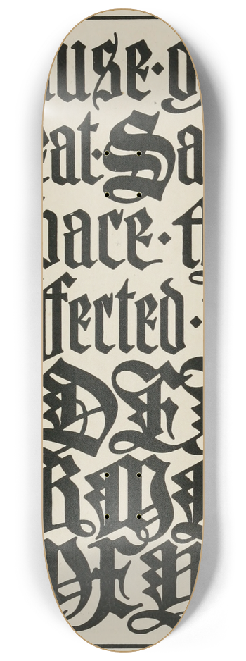 Frank Chouteau Brown - Modern American Blackletters 2 8.25 inch art skate deck