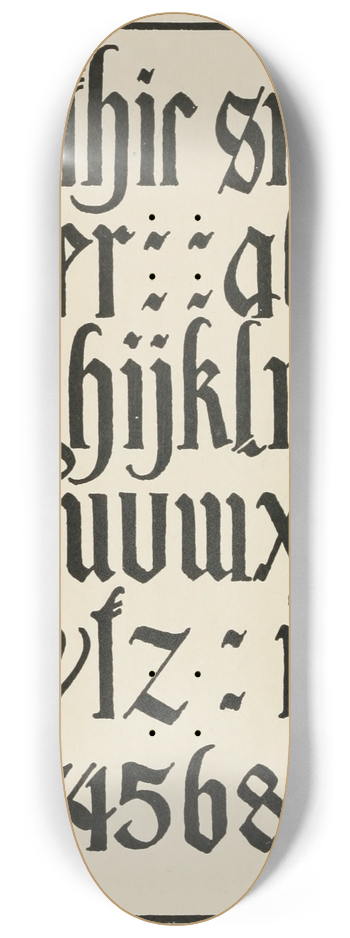Frank Chouteau Brown - Modern German Blackletters 8.25 inch art skate deck