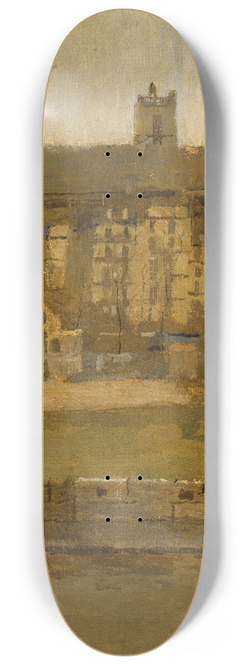 Frank Edwin Scott - Quai de la Seine, Eglise St. Gervais 8.25 inch art skate deck