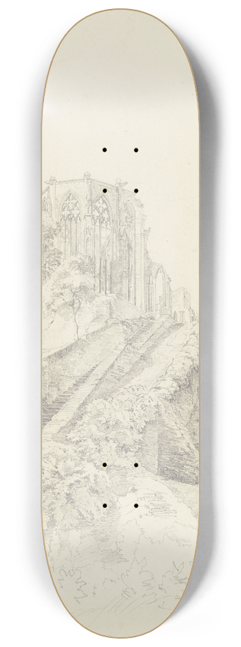 Friedrich Eisenlohr  - Die Wernerkapelle in Bacharach 8.25 inch art skate deck