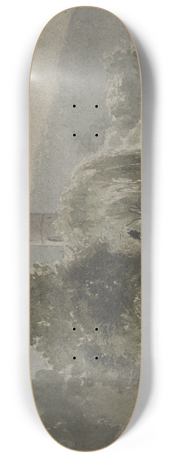 Friedrich Ernst Morgenstern - By the Tauber near Wertheim 8.25 inch art skate deck