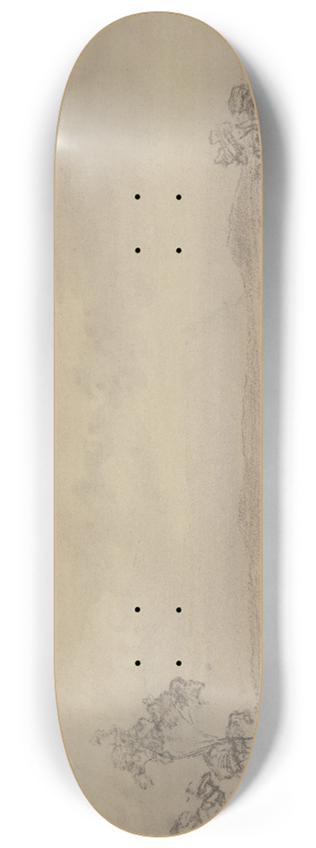 Friedrich Ernst Morgenstern - Heath landscape 8.25 inch art skate deck