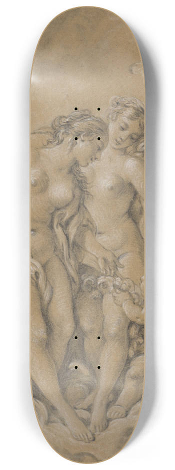 Franois Boucher - Nymphs and Cupids 8.25 inch art skate deck